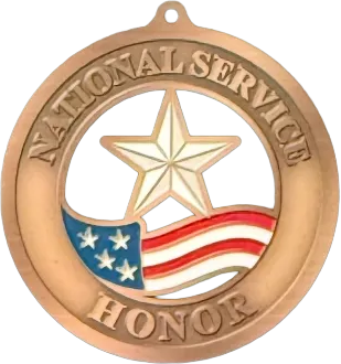 National Service Honor bronze medallion